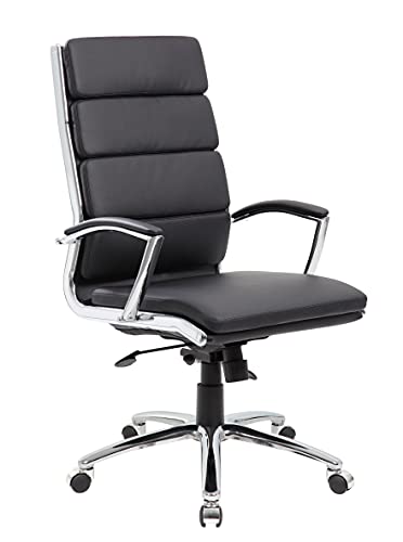 Boss Office Products CaressoftPlus Executive Chair, Traditional, Metal  Chrome Finish - EDGESPECIALOFFER